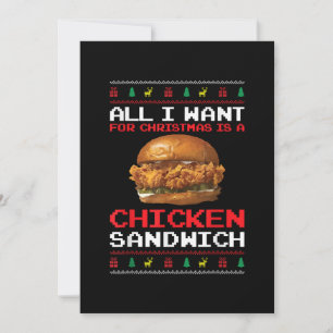 Invitation Tout Ce Que Je Veux Pour Noël Est Un Sandwich Au P