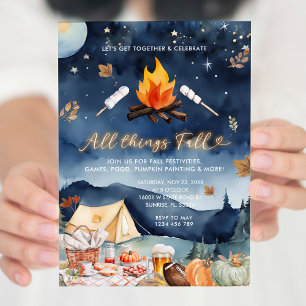 Invitation Tout ce qui tombe Fête Quartier Automne