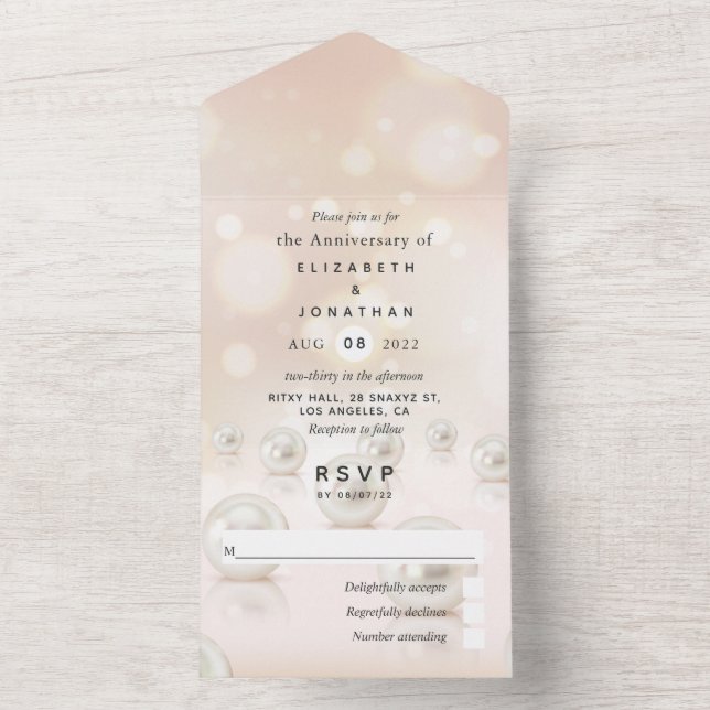 Invitation Tout Compris pour les 30 ans de Mariage (À l'intérieur)