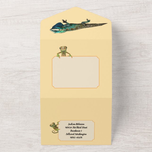 Invitation Tout En Un 10 ans Reptile Park Anniversaire (Dehors)