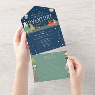 Invitation Tout En Un Adventure Woodland & Conseils Boy Baby shower de l