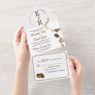 Invitation Tout En Un Amateurs de café tout en un mariage