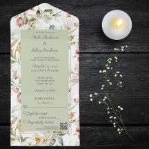 Aquarelle Pays Floral sur Sage avec code QR