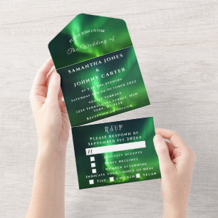 Invitation Tout En Un Aurora Starry Night Stars Sky Mariage