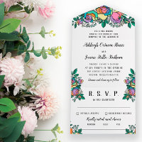 Belle Rose arc-en-ciel Mariage Floral