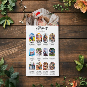 Invitation Tout En Un Bilan de l'année 13 Collage de photos Salutations