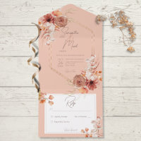 Boho Rust Fall Floral on Peach No Dinner