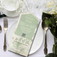 Botanique Floral Green Chartreuse Irish QR Code