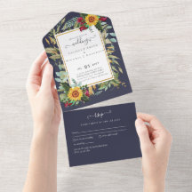 BUDGET 3en1 Tournesols Bordeaux Mariage RSVP
