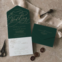 Calligraphie Vert Romantique Le Mariage De Tous En