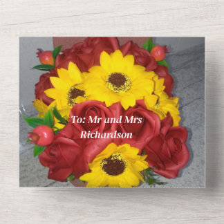 Invitation Tout En Un carton d'invitation de mariage tout en un roses ro