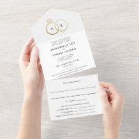Cercles d'or moderne Mariage blanc