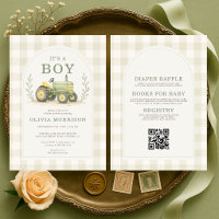 Tout en Un C'est un Garçon Tracteur Baby Shower
