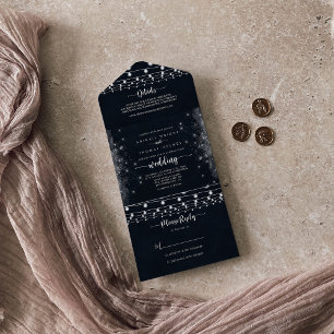 Invitation Tout En Un Chaîne Rustique : Mariage tout en un