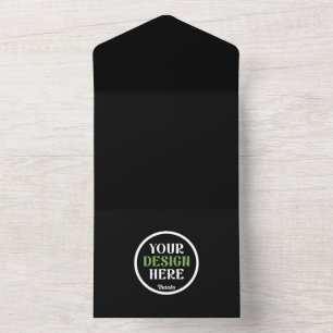 Invitation Tout En Un Code QR de logo noir personnalisé pour la marque c