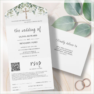 Invitation Tout En Un Code QR transreligieux minimaliste