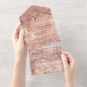 Invitation Tout En Un Conception d'invitation Bling TOUT EN UN