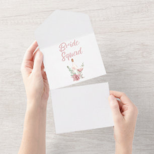 Invitation Tout En Un Cortège de Mariée