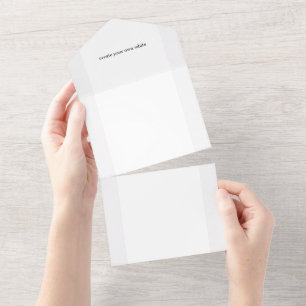 Invitation Tout En Un créez votre propre blanc 