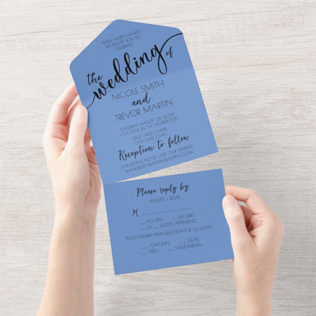 Invitation Tout En Un Créez Votre Propre Bleu Personnalisé (Déchirure)