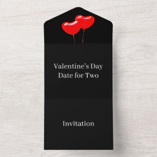 Invitation Tout En Un Créez votre propre date de Saint-Valentin pour deu