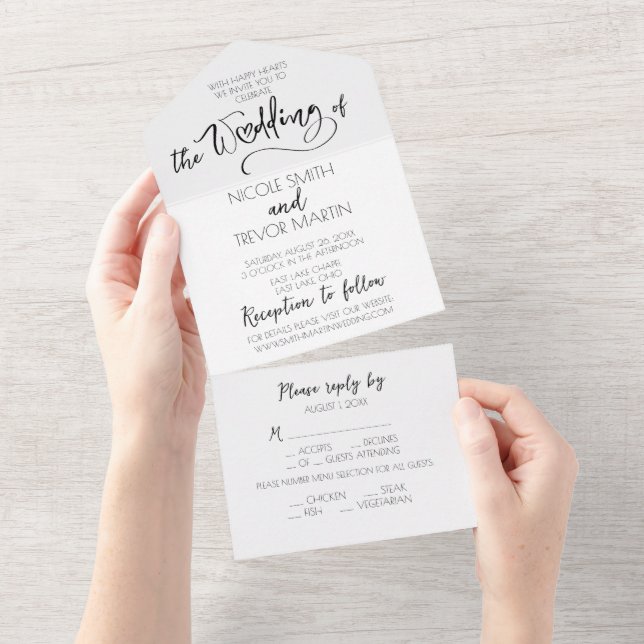 Invitation Tout En Un Créez votre propre personnalisation (Déchirure)