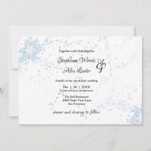 Invitation Tout en un, cristal de glace pour un mariage graci