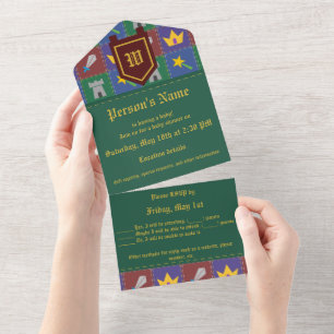 Invitation tout-en-un de Quilt Imaginaire d'une pe