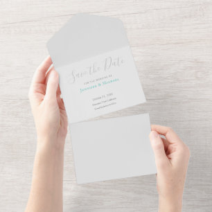 Invitation Tout En Un Design professionnel mariage Moderne Enregistrer l