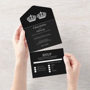 Invitation Tout En Un Deux Reines Font Un Mariage Gay Pair