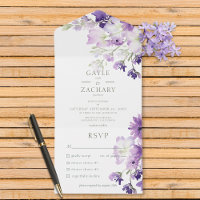 Dîner blanc floral violet Boho