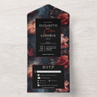 Dîner gothique Vintage rouge et rose floral