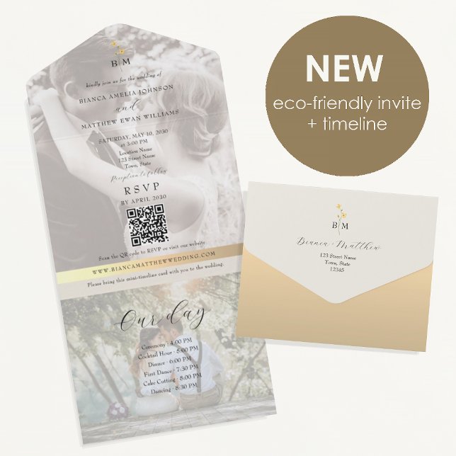 Invitation Tout En Un Eco-Friendly Wedding Timeline (Créateur téléchargé)