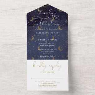 Invitation Tout En Un Écrit Dans Les Étoiles Mariage Spirituel Céleste