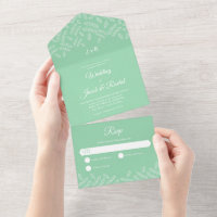 Elégant Feuille de jardin Mint Mariage vert