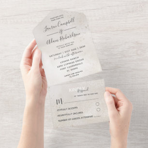 Invitation Tout En Un Elégant Mariage de Parties scintillant Champagne &
