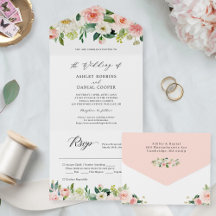 Élégant Mariage floral chic Blush (pas de VV néces