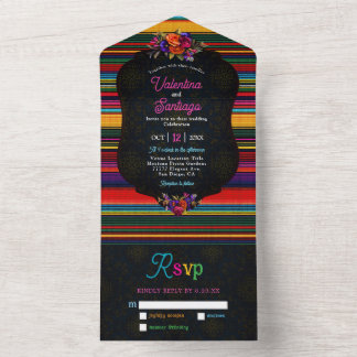 Invitation Tout En Un Elegant Mexican flowers wedding