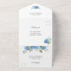 Elégante aquarelle bleu Hydrangea Mariage floral
