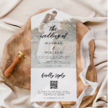 Élégante calligraphie Photo Mariage Qr Code