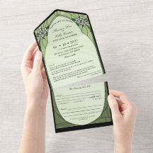 Invitation Tout en Un en Verre Coloré