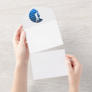 Invitation Tout En Un Escalade rock Papa Mountain Climber Pleine lune Bl