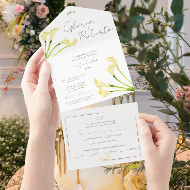 Invitation Tout En Un Espagnol, Alcatraz Boda Tous en un mariage Inviter (Créateur téléchargé)