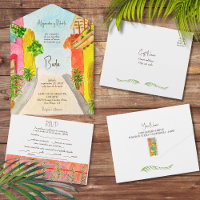Espagnol Aquarelle Oiseau exotique Jardin luxurian