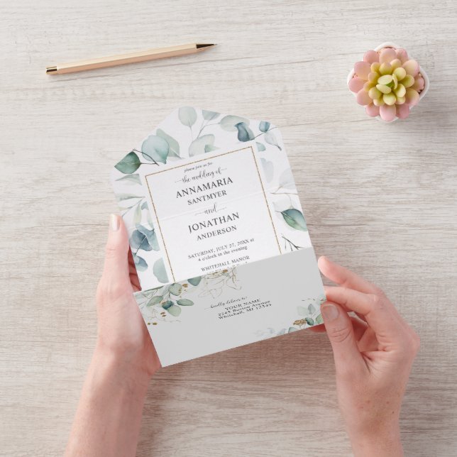 Invitation Tout En Un Eucalyptus Envie Tout En Un Mariage (Vidéo)