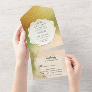 Invitation Tout En Un Fab Chartreuse 💚 Budget Incroyable Abstrait Marid