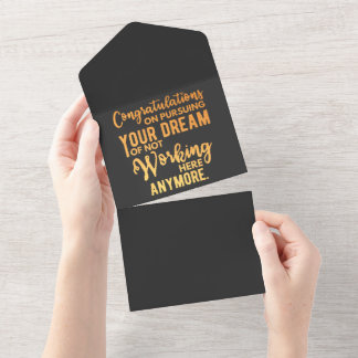 Invitation Tout En Un Félicitations pour la poursuite de votre rêve