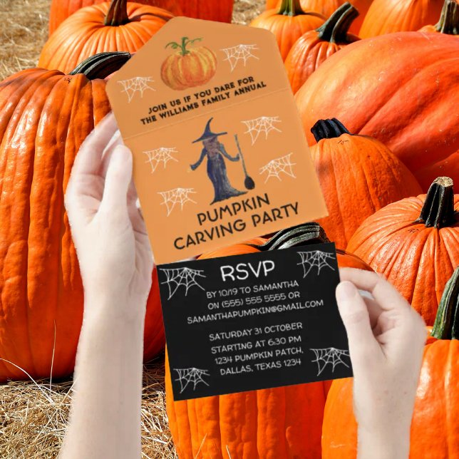 Invitation Tout En Un Fête de la Carotte Citrouille annuelle Halloween (Créateur téléchargé)