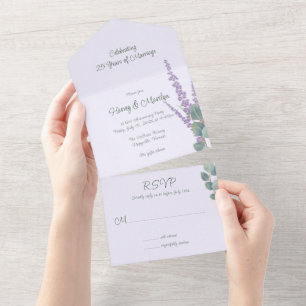 Invitation Tout En Un Fête de l'Eucalyptus de la lavande