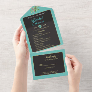 Invitation Tout En Un Fête des mariées Événement Tab All In One Invitati
